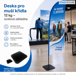 Deska pro muší křídla 12 kg – ocelová základna – Lifestyle – AI vizualizace