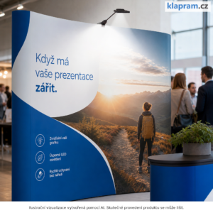 LED světlo na prezentační stěnu – Lifestyle – AI vizualizace