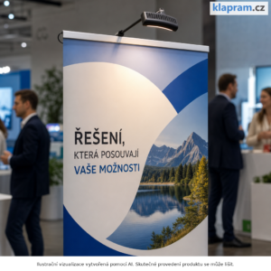 LED světlo na roll up 5 W – Lifestyle – AI vizualizace