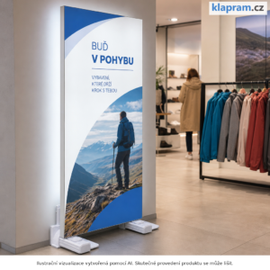 Poloviční patky k LED lightboxu Premium (pár) – Lifestyle – AI vizualizace