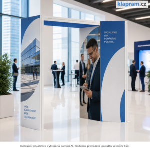 Spojovací sada na bránu z LED lightboxů Premium – Lifestyle – AI vizualizace