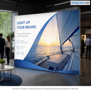 Velkoformátový LED lightbox Premium XL – 400 až 600 cm – Lifestyle – AI vizualizace