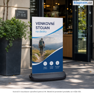 Venkovní stojan na desku s vodní základnou – Lifestyle – AI vizualizace