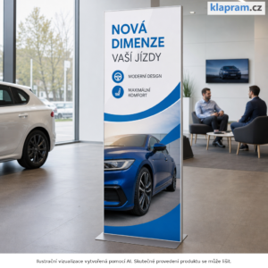 Volně stojící magnetický rám s potiskem – Lifestyle – AI vizualizace
