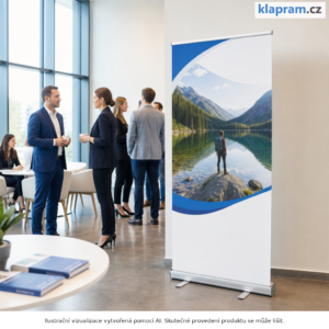 Výměna motivu v roll upu – služba – Lifestyle – AI vizualizace