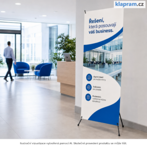 X-banner STANDARD 80x180 cm s tiskem – výprodej – Lifestyle – AI vizualizace